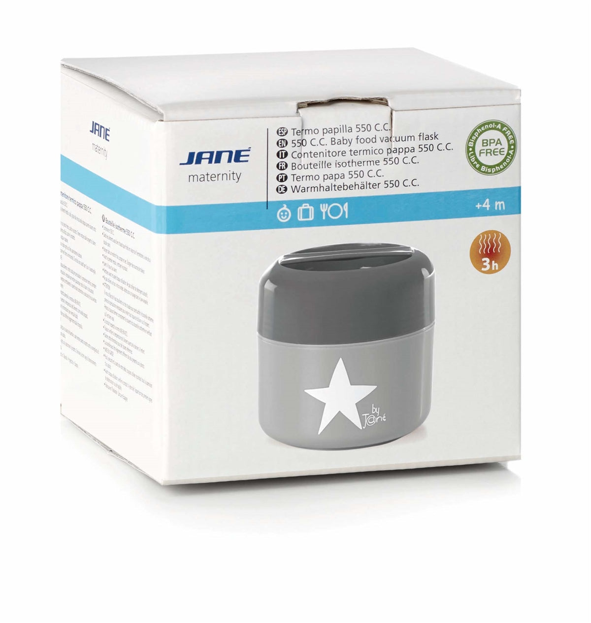Baby Food Thermal Food Container with screw-on airtight lid - Vacuum Flask (550ml)