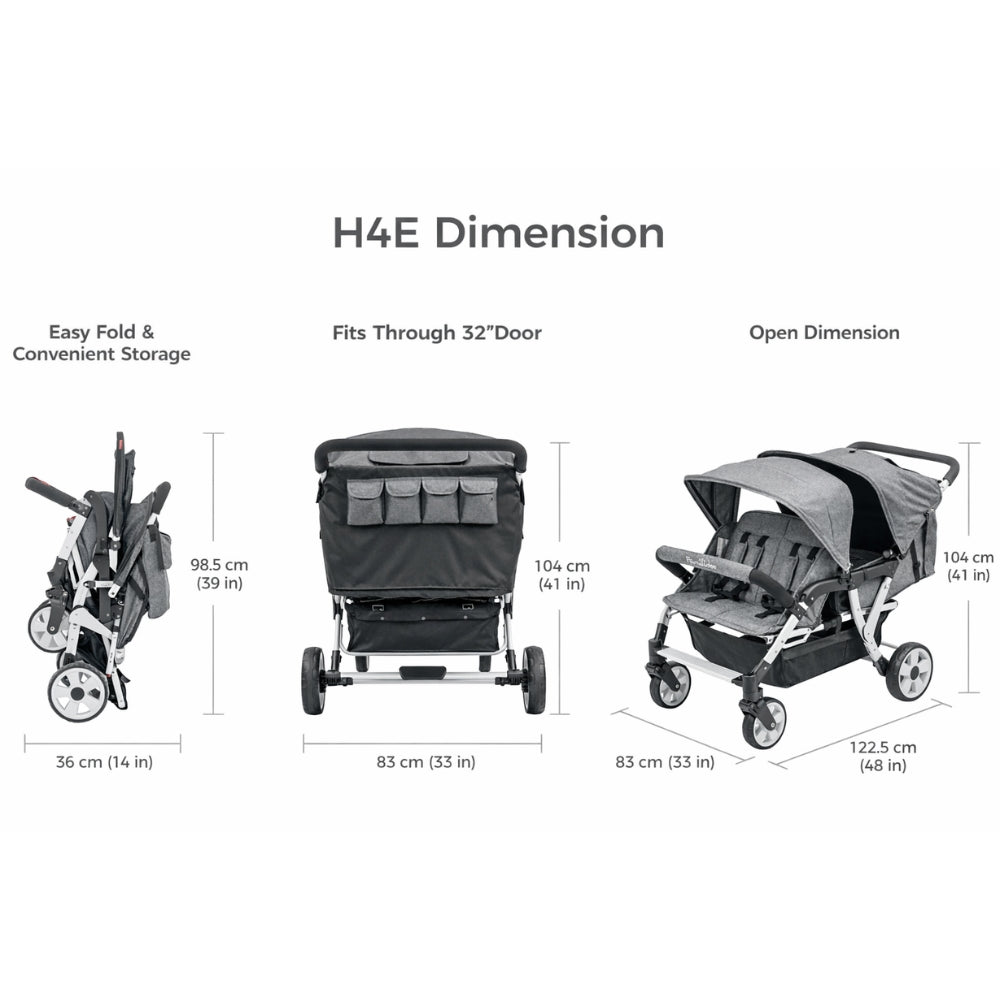 Familidoo 4 Seater Stroller - Plus Free Rain Cover