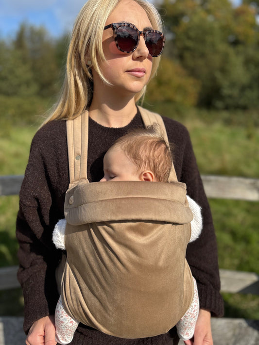 Velvet Baby Carrier - Almondine