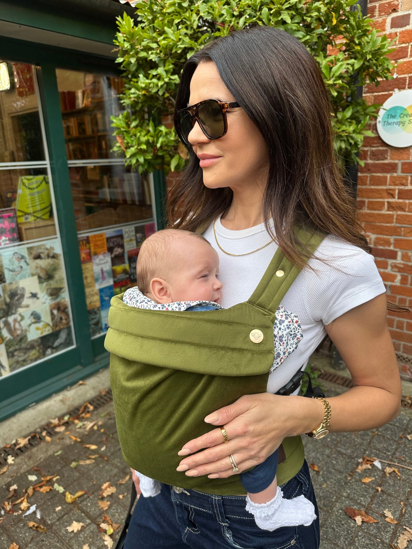 Velvet Baby Carrier - Cedar Green