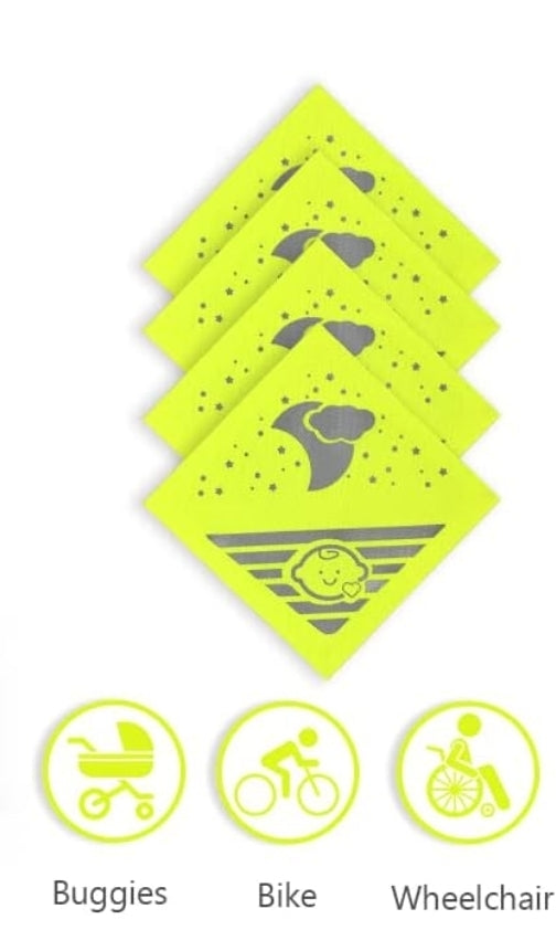 Premium Velcro Reflectors for Strollers & Bags (4-Count)