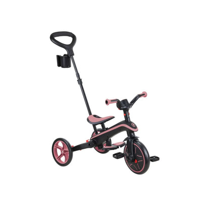 Globber Explorer Trike Foldable 4 in 1 - Deep Pastel Pink