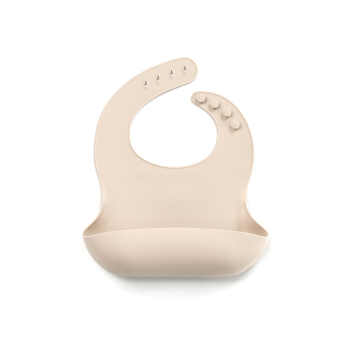 Roll-up Silicone Baby Bib with Stay-Open Crumb Catcher – 100% Food Grade Silicone
