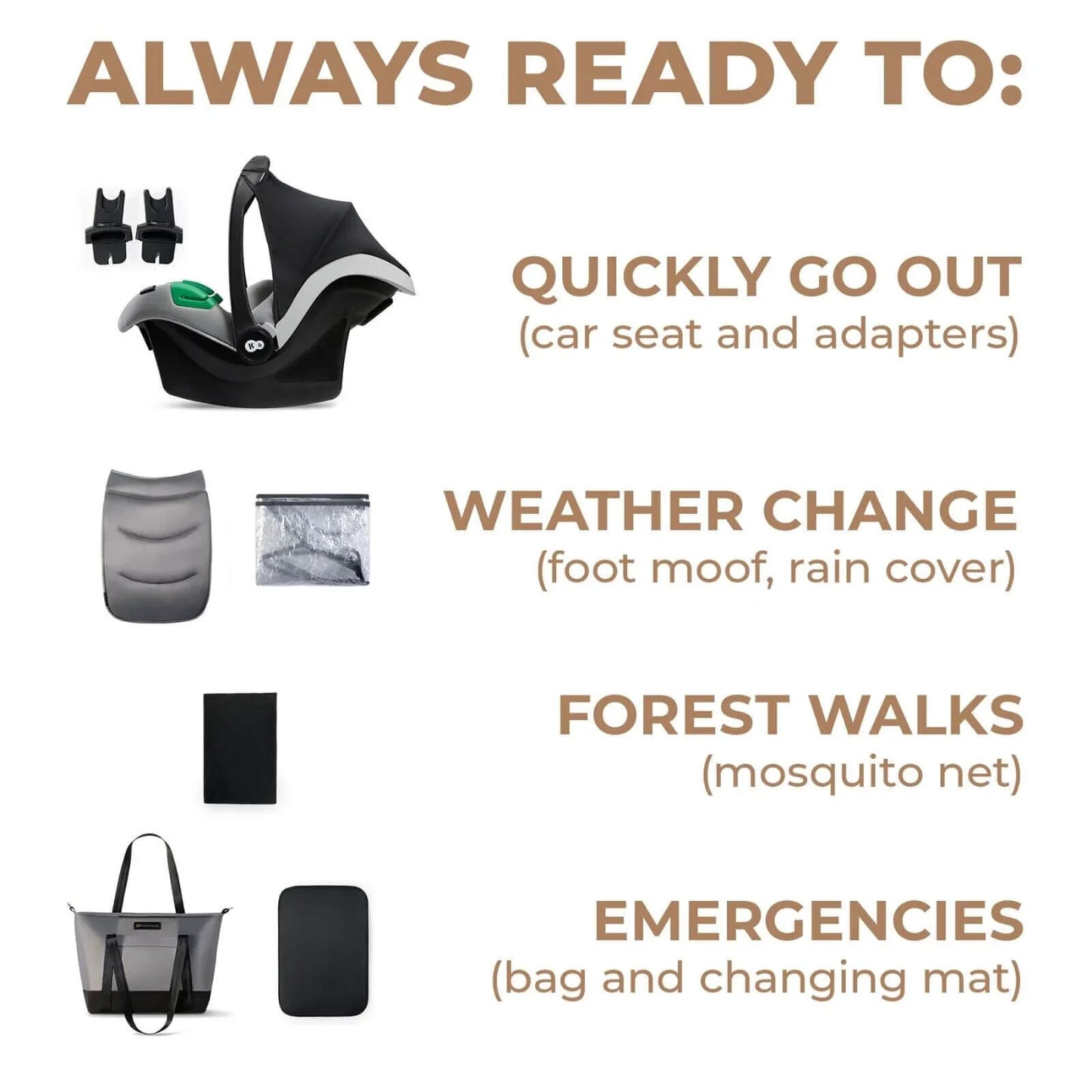 Kinderkraft 3-in-1 Mink Pro Prime 2 Travel System with Car Seat - Shadow Grey