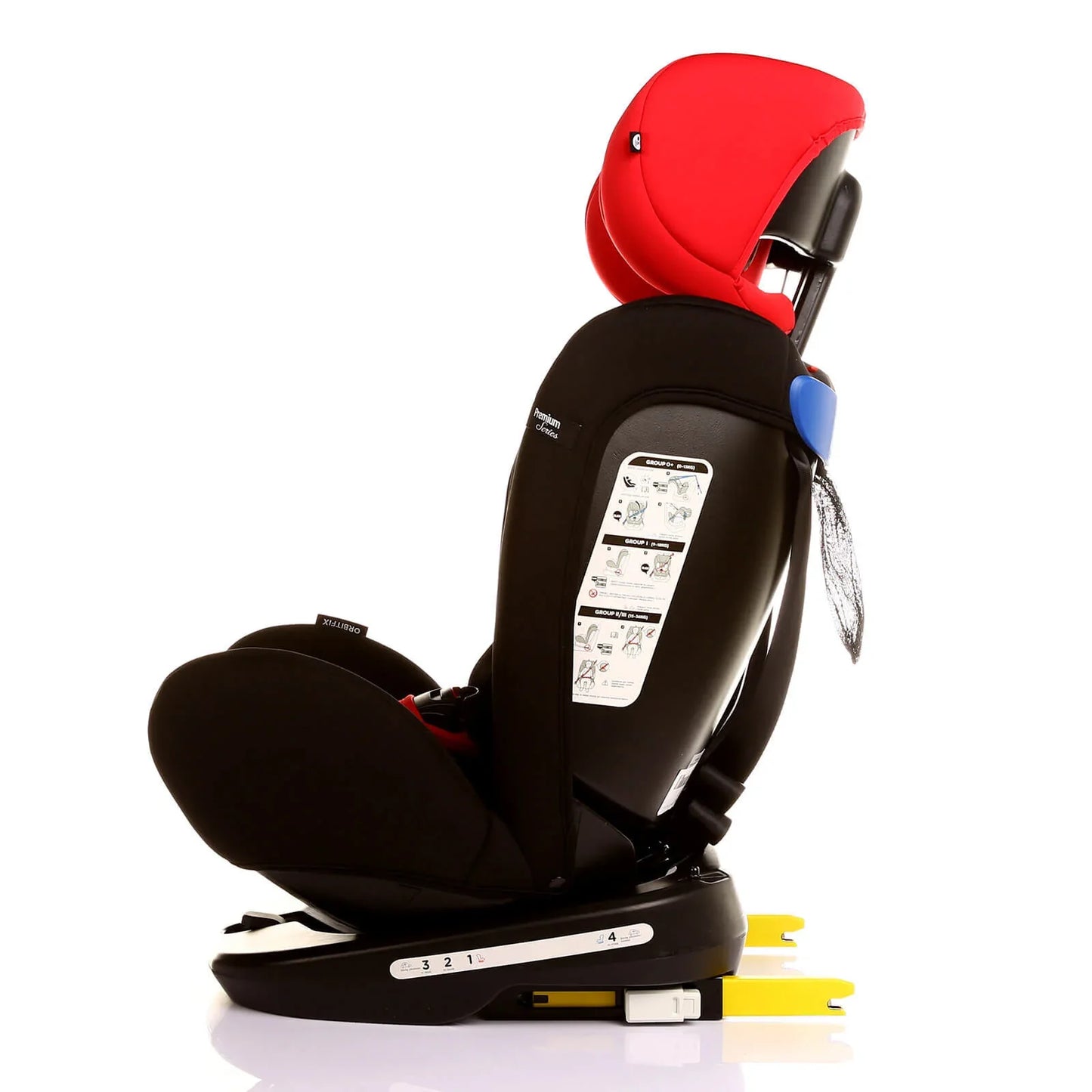baby plus Orbitfix Group 0/1 Baby Car Seat - Black Red