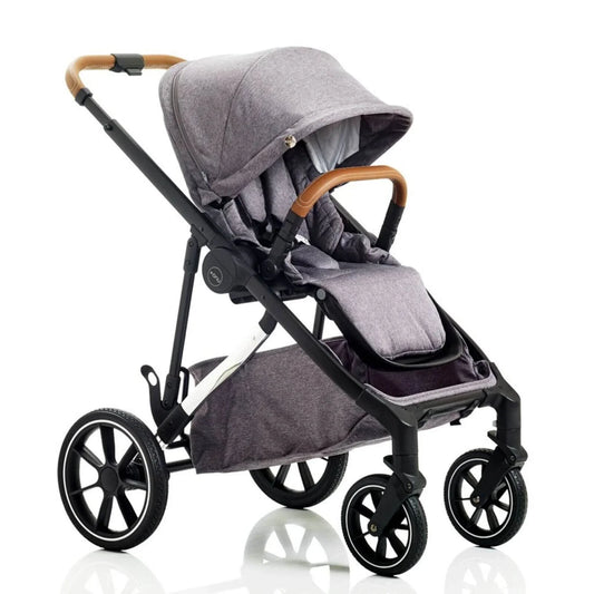 Mee-Go Uno Plus 2-in-1 Pushchair & Pram - Grey/Chrome