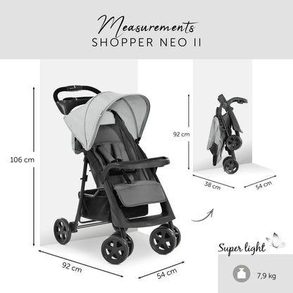 Outlet - Hauck Shopper Neo II Pushchair - Grey