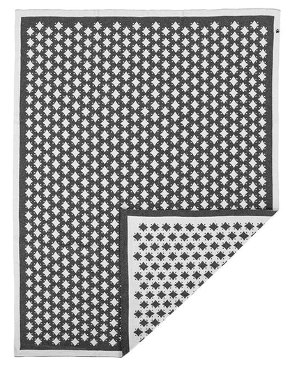 Noordi STAR Cotton baby Blanket 84 x 97 cm - Grey/White