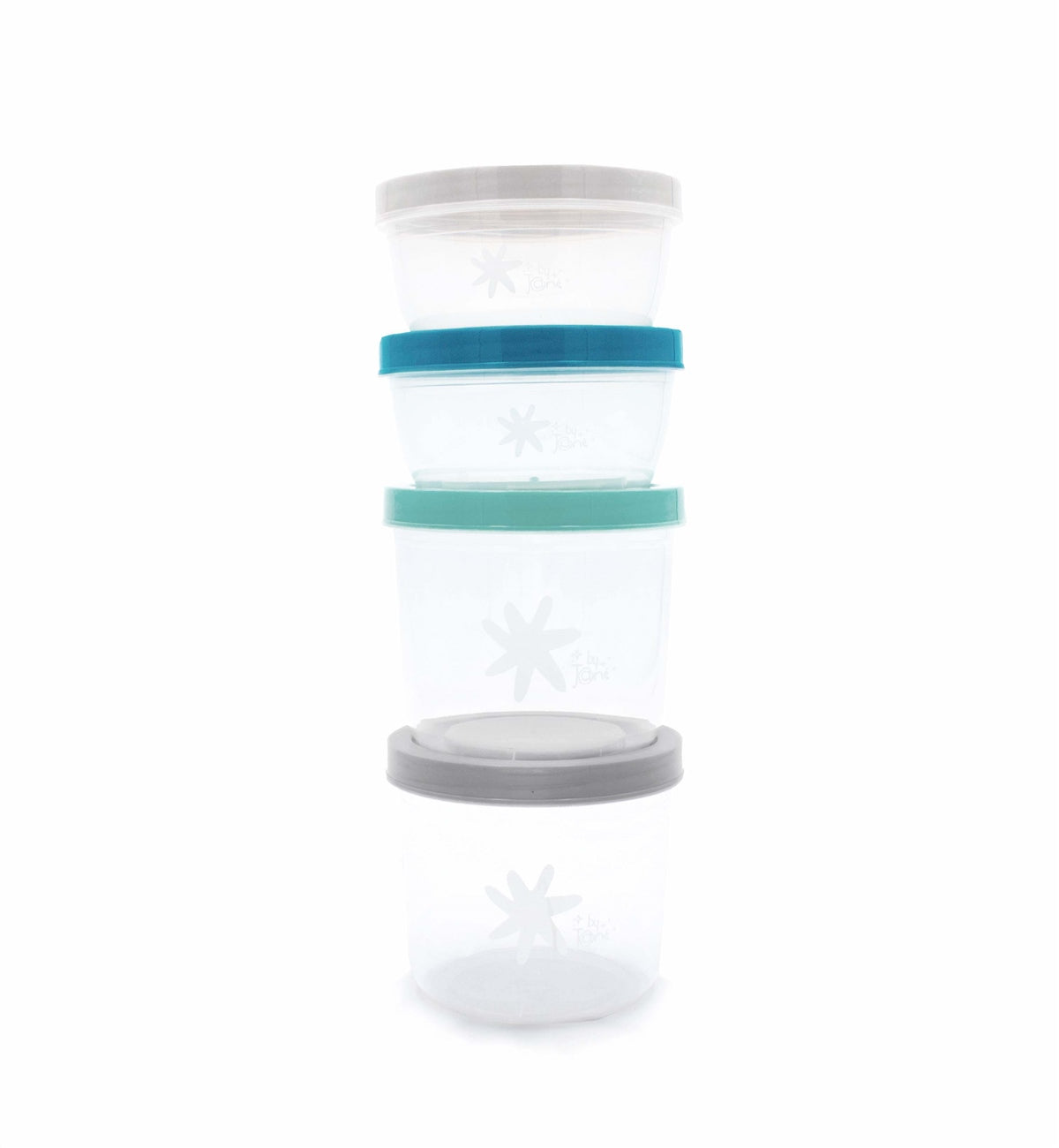 Jané Airtight Baby Food Storage Containers – Pack of 6, Convenient, Stackable Food Storage for Home and On the Go