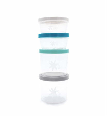Jané Airtight Baby Food Storage Containers – Pack of 6, Convenient, Stackable Food Storage for Home and On the Go