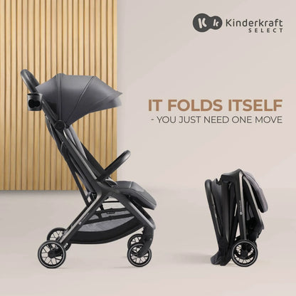 Kinderkraft Nubi 2 Auto-Folding Pushchair - Sand Beige