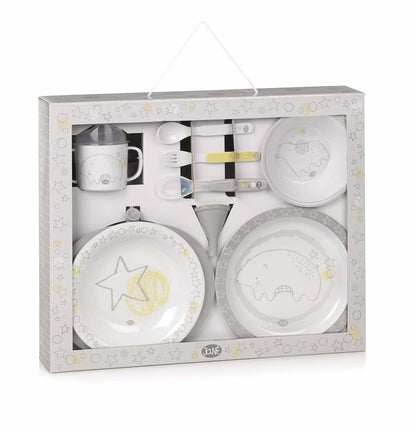 Jane 10-piece Toddler Crockery Set with Thermal Dish, Busybears Design