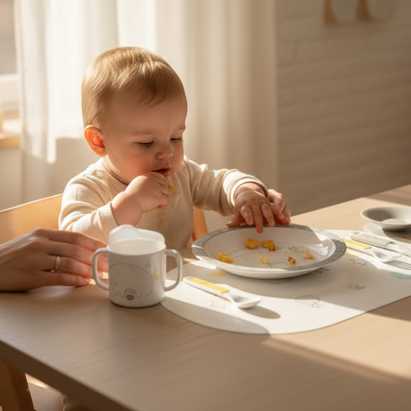 Jane 10-piece Toddler Crockery Set with Thermal Dish, Busybears Design