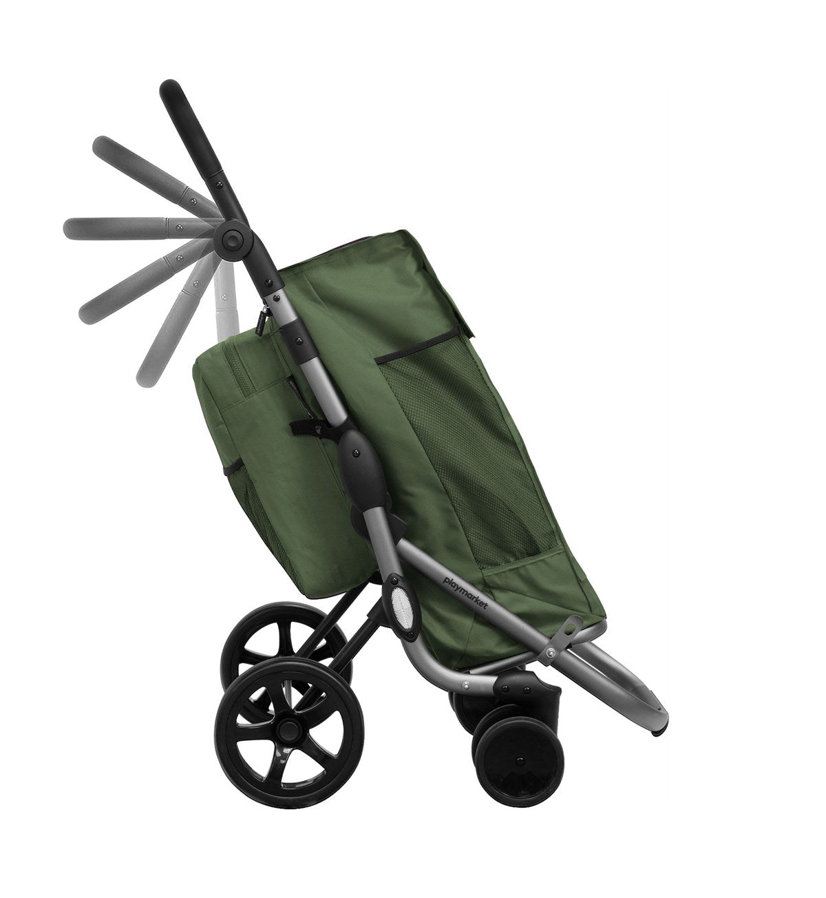Playmarket Go Plus Premium Folding Shopping Trolley with Thermal Bag – 53.5L