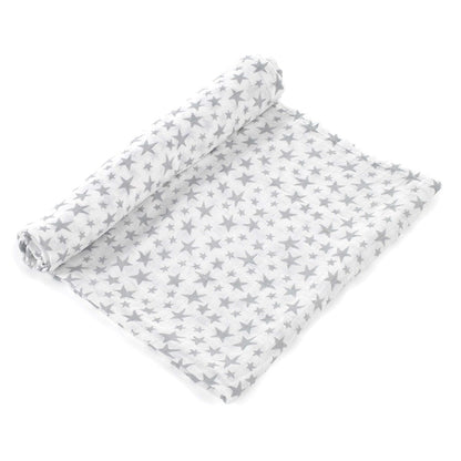 Extra Large Bamboo Muslin Cloths For Baby, 120 x 120 cm, star