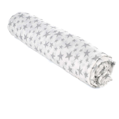 Extra Large Bamboo Muslin Cloths For Baby, 120 x 120 cm, star