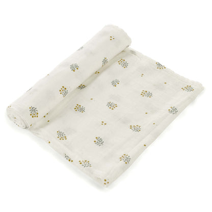 Extra Large Bamboo Muslin Cloths For Baby, 120 x 120 cm, Botanic