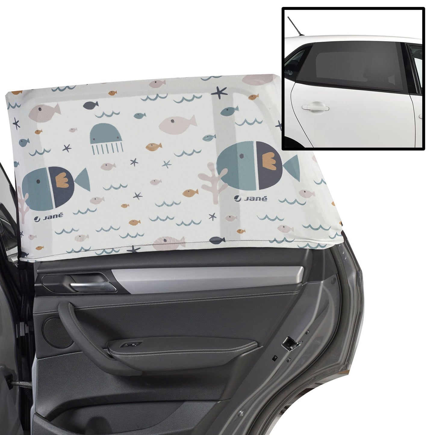Universal Window Sock Car Shade for Baby – UVA/UVB 30+ Sun Protection & Insect Shield (2-Pack)