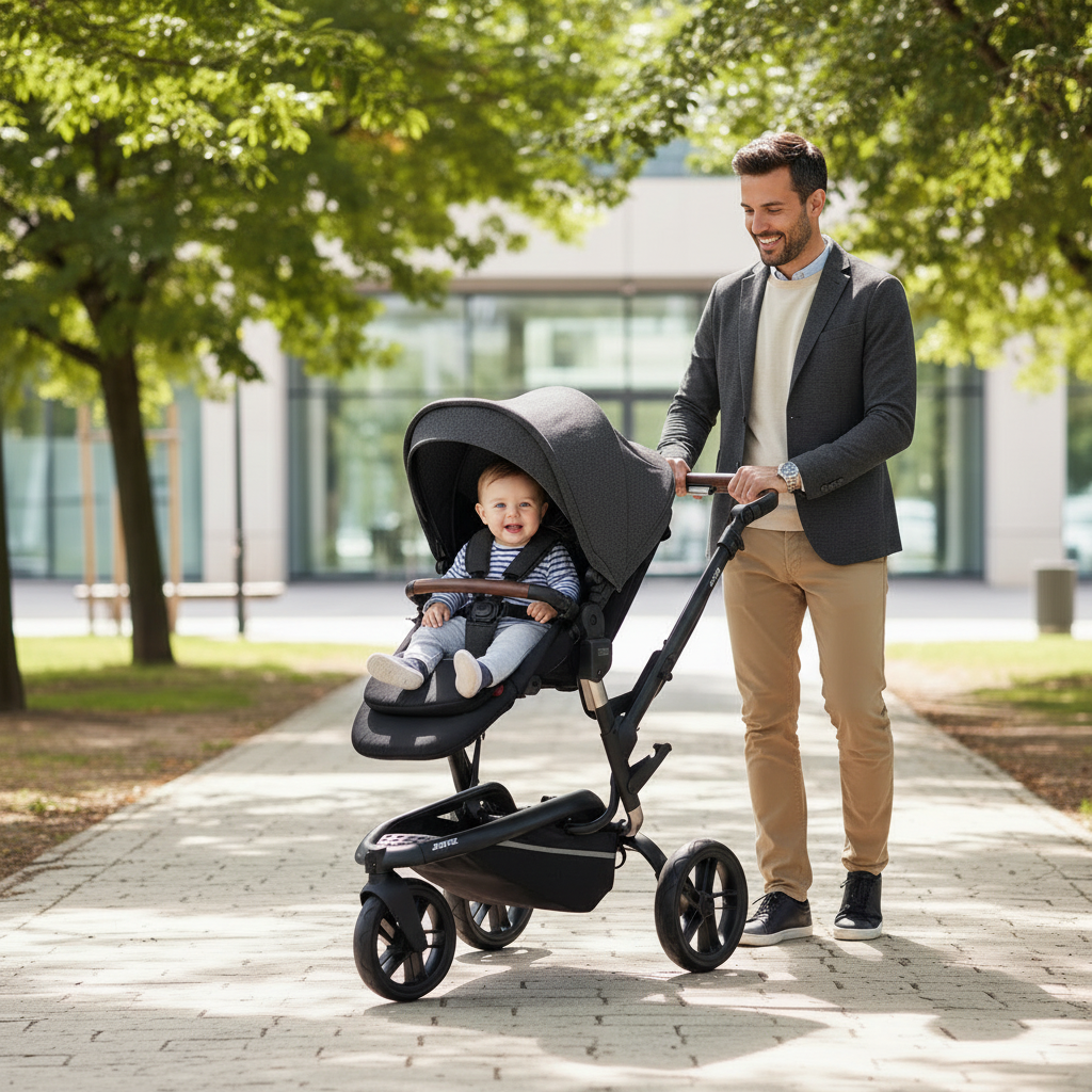 Jané Trider + Transporter Plus Carrycot, Cold Black