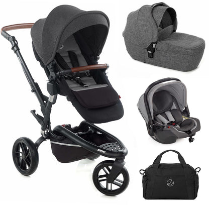 Jané Trider + Transporter Plus Carrycot, Black & Grey