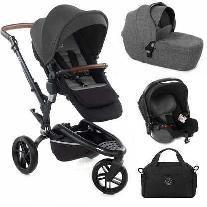 Jané Trider + Transporter Plus Carrycot, Black & Grey