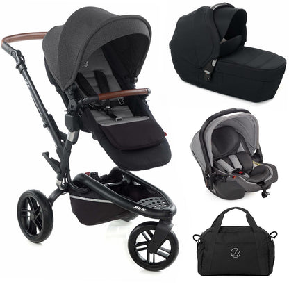 Jané Trider + Transporter Plus Carrycot, Cold Black