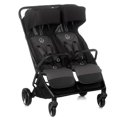 Twinside Twin Stroller + 1 Smart Carrycot, Coal