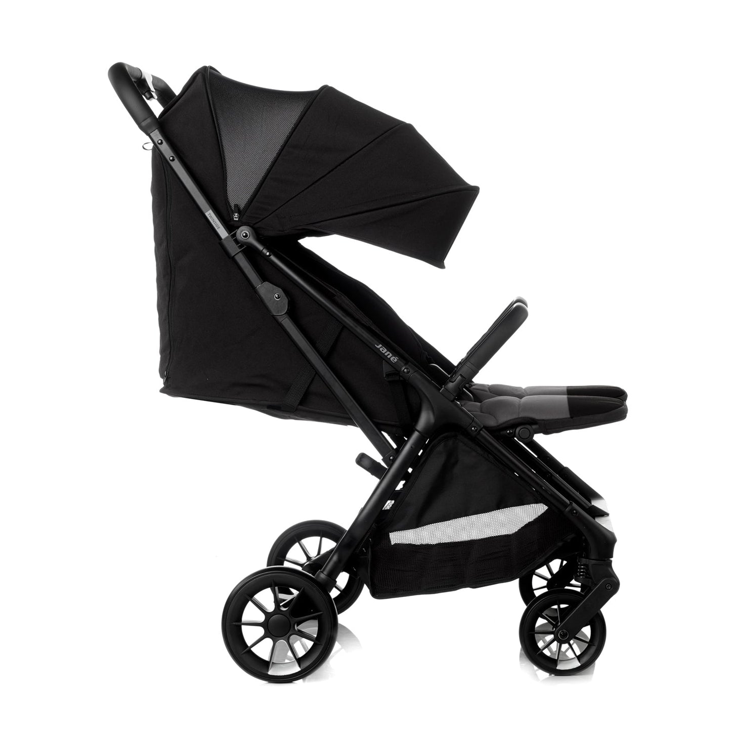 Twinside Twin Stroller + 2 Smart Carrycot, Coal