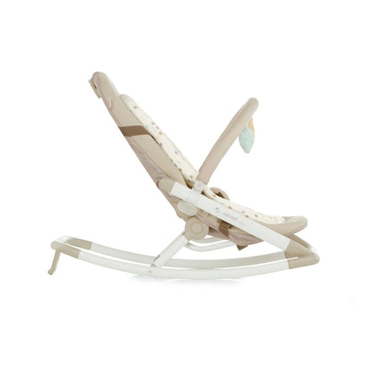 Fold Hammock Baby Rocker with Toy Arch & Reversible Newborn Cushion, Sesame
