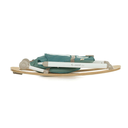 Jane Kalm Wooden Hammock – Natural Birch Rocker with Soft Padded Insert, Botanic