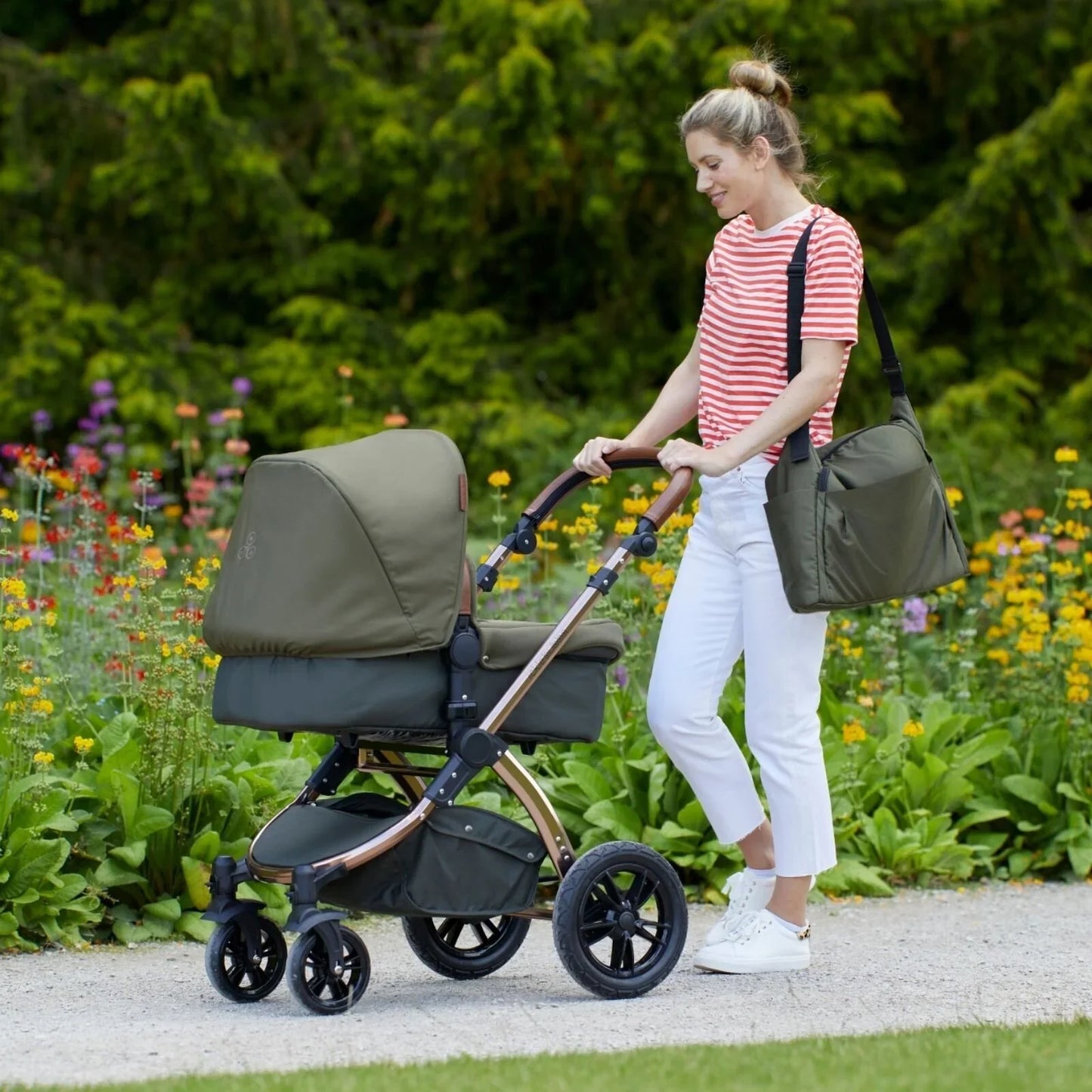 Ickle Bubba Stomp V4 2 In 1 Carrycot & Pushchair - Nude