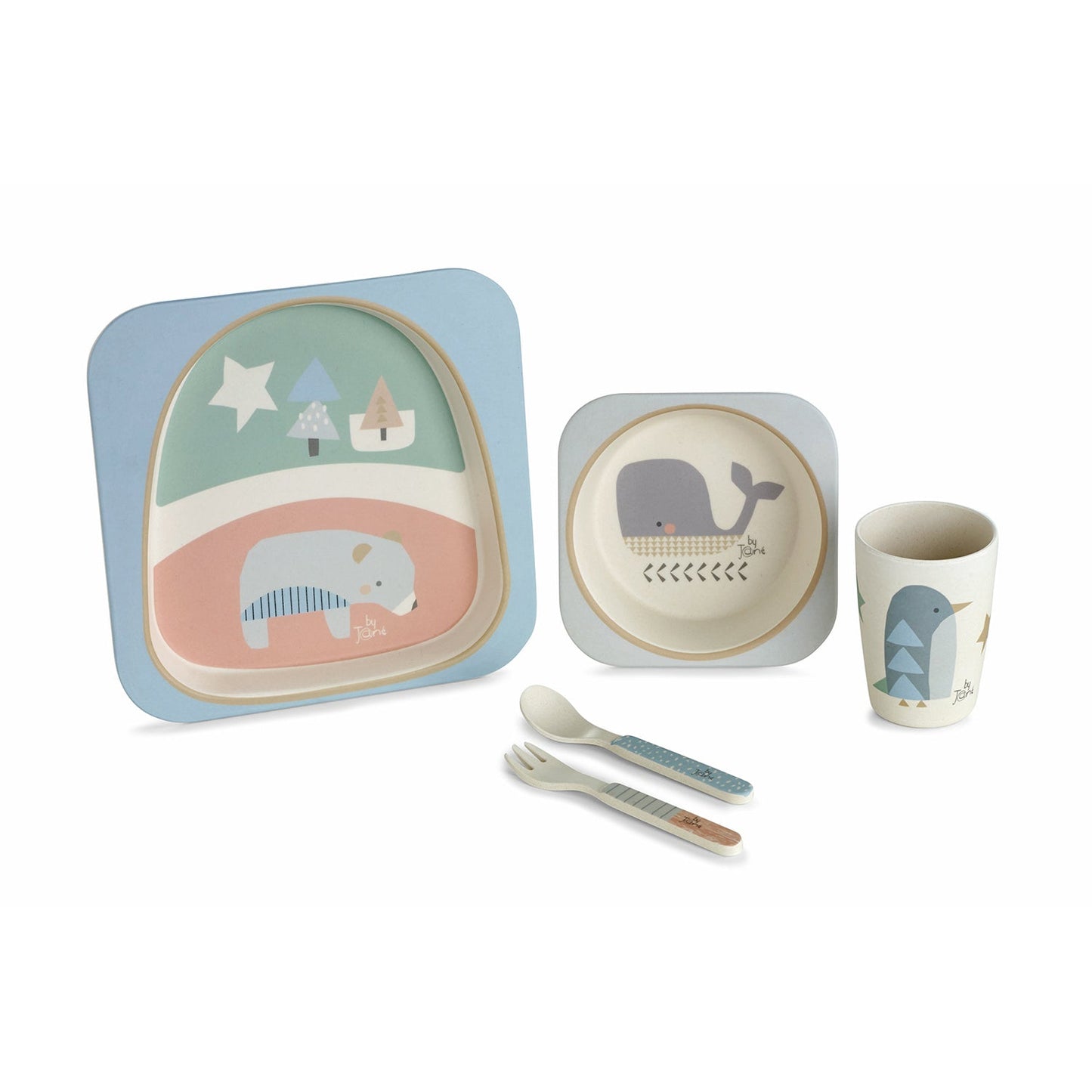 Melamine Baby Tableware (5 piece dinner set) - Enjoy meals with this attractive set with everything included