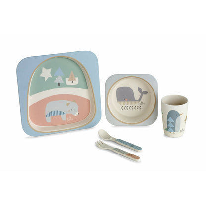Melamine Baby Tableware (5 piece dinner set) - Enjoy meals with this attractive set with everything included