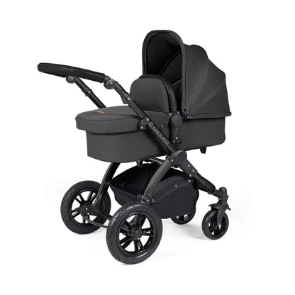 Ickle Bubba Stomp Luxe 2-in-1 Pushchair & Carrycot - Black/Charcoal Grey/Black