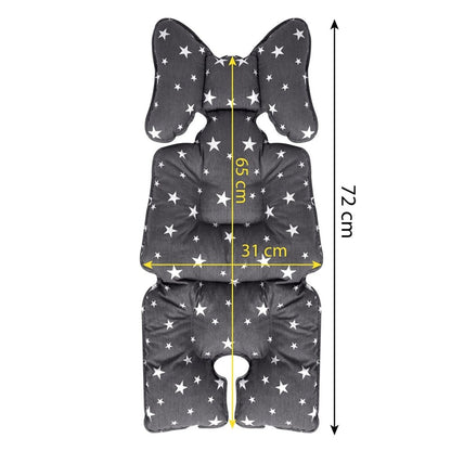 Sevi Bebe Stroller and Car Seat Cushion Grey Star