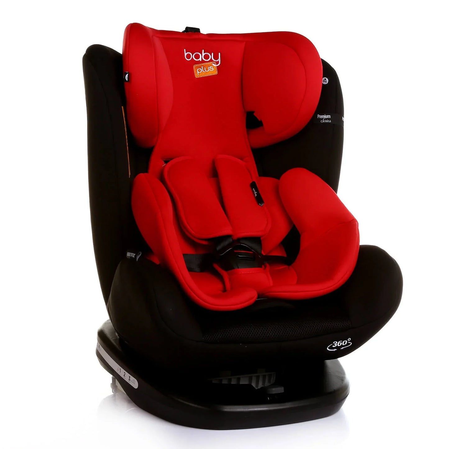 baby plus Orbitfix Group 0/1 Baby Car Seat - Black Red