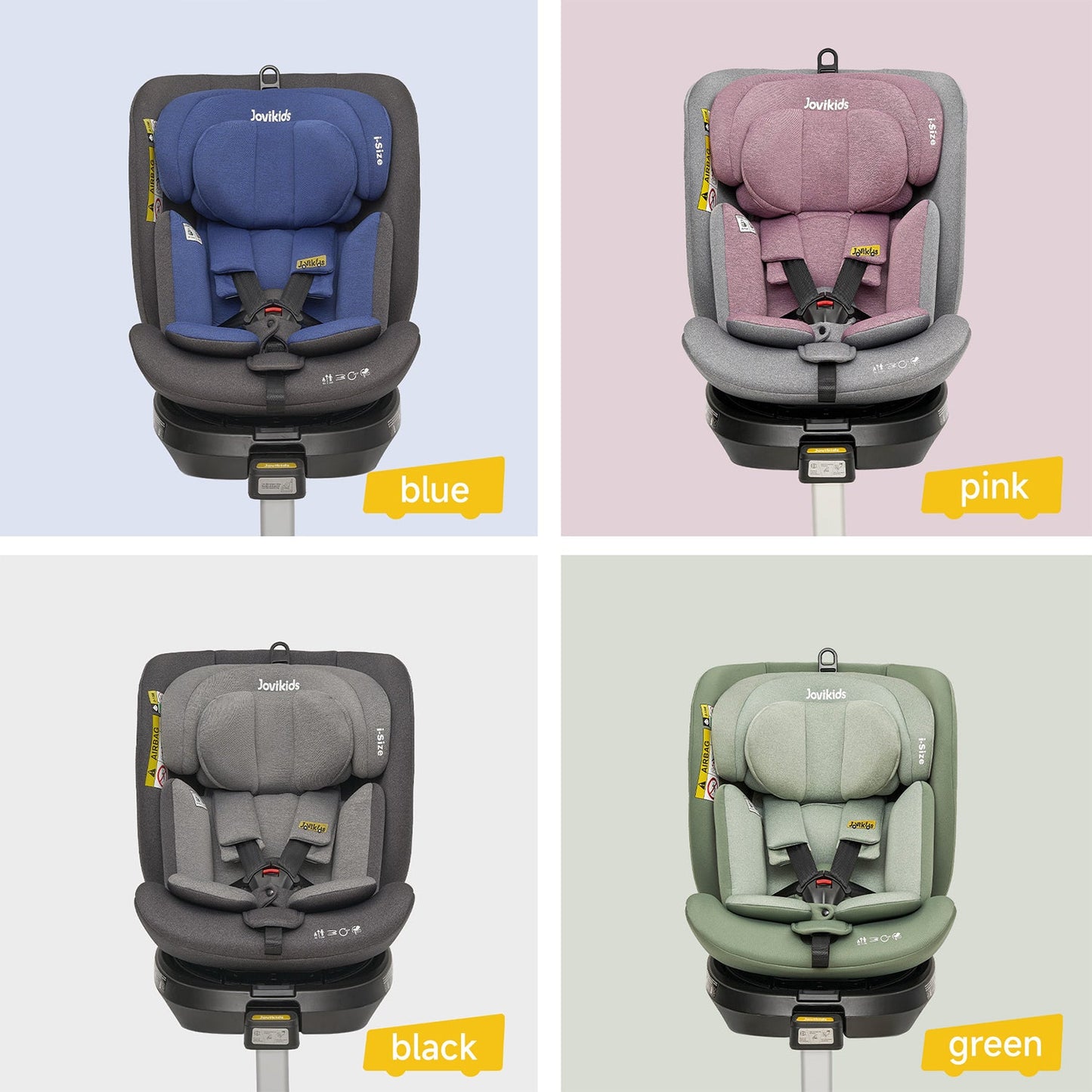 Jovikids Ranger Rotating Car Seat - Pink