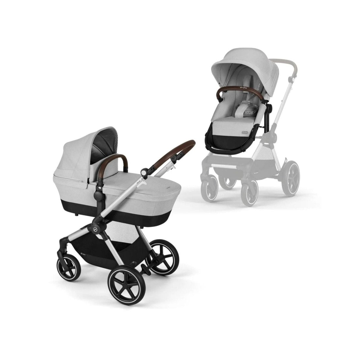 Cybex Eos Lux Silver 2-in-1 Pushchair - Lava Grey