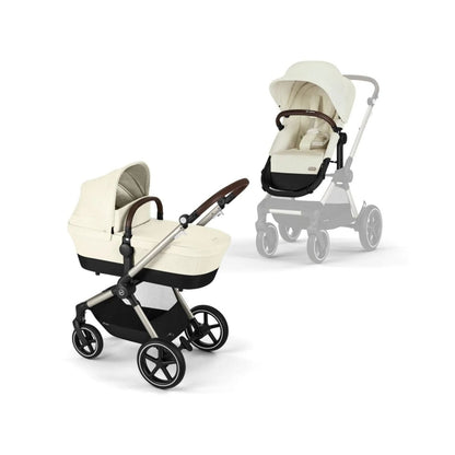 Cybex Eos Lux Silver 2-in-1 Pushchair - Seashell Beige