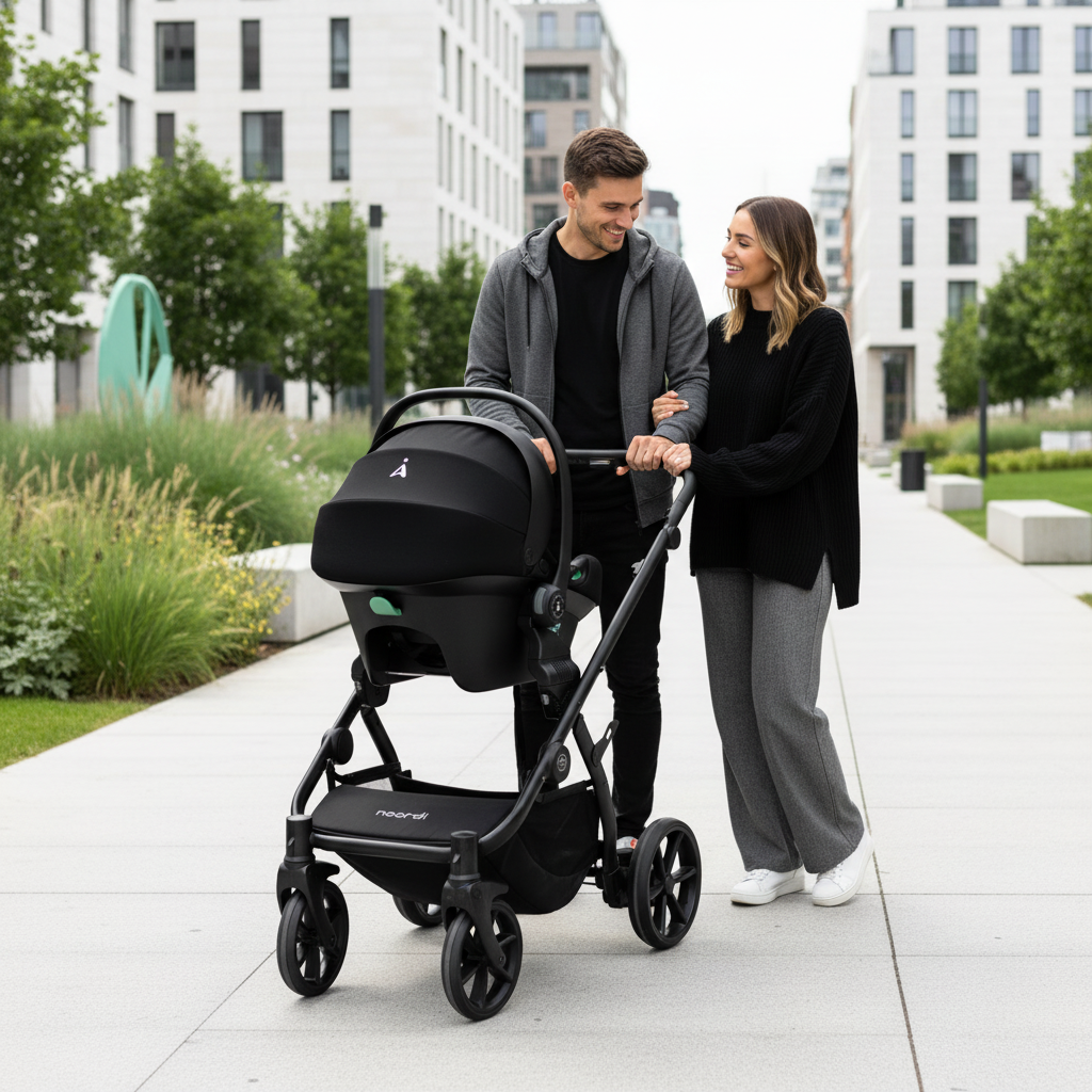 Noordi Sole V3 - 2in1 Pushchair with ThermoCot™ Carrycot, Slate Black
