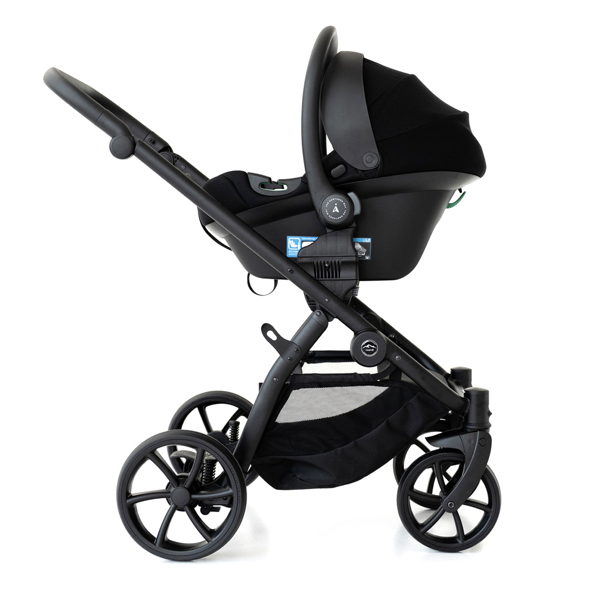 Noordi Fjordi V2 Leather 2in1 Pushchair with ThermoCot™ Carrycot, Sage