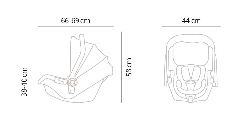 Jane Koos R1 i-Size Baby Car Seat 40 to 83cm, 0-18 Months