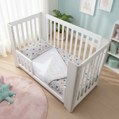 Woody Organic Cotton Toddler 3 Piece All-in-One 4.0 Tog Quilt Bedding Set with Bumper
