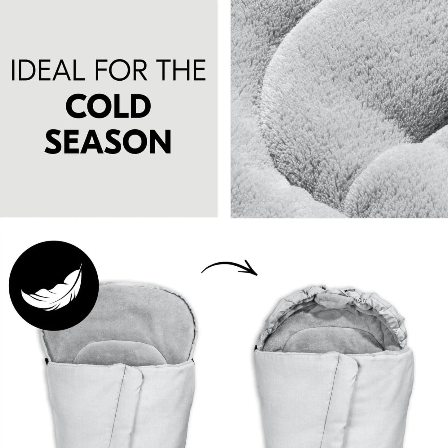 Hauck Pushchair Footmuff - Winter Grey