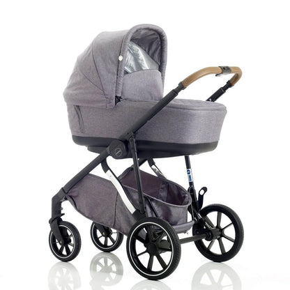 Mee-Go Uno Plus 2-in-1 Pushchair & Pram - Grey/Chrome