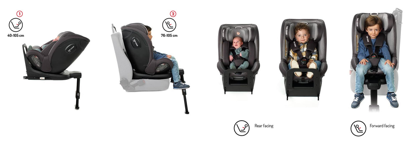 Be Cool Fit Rotating i-Size Car Seat 40–105cm, 0 -4 Years