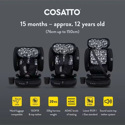 Cosatto On The Go i-Size Travel Car Seat - Silhouette