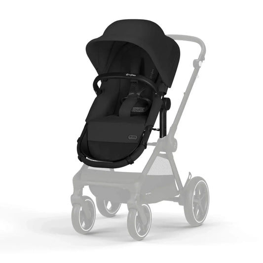 Cybex EOS Lux Silver 2-in-1 Pushchair - Moon Black