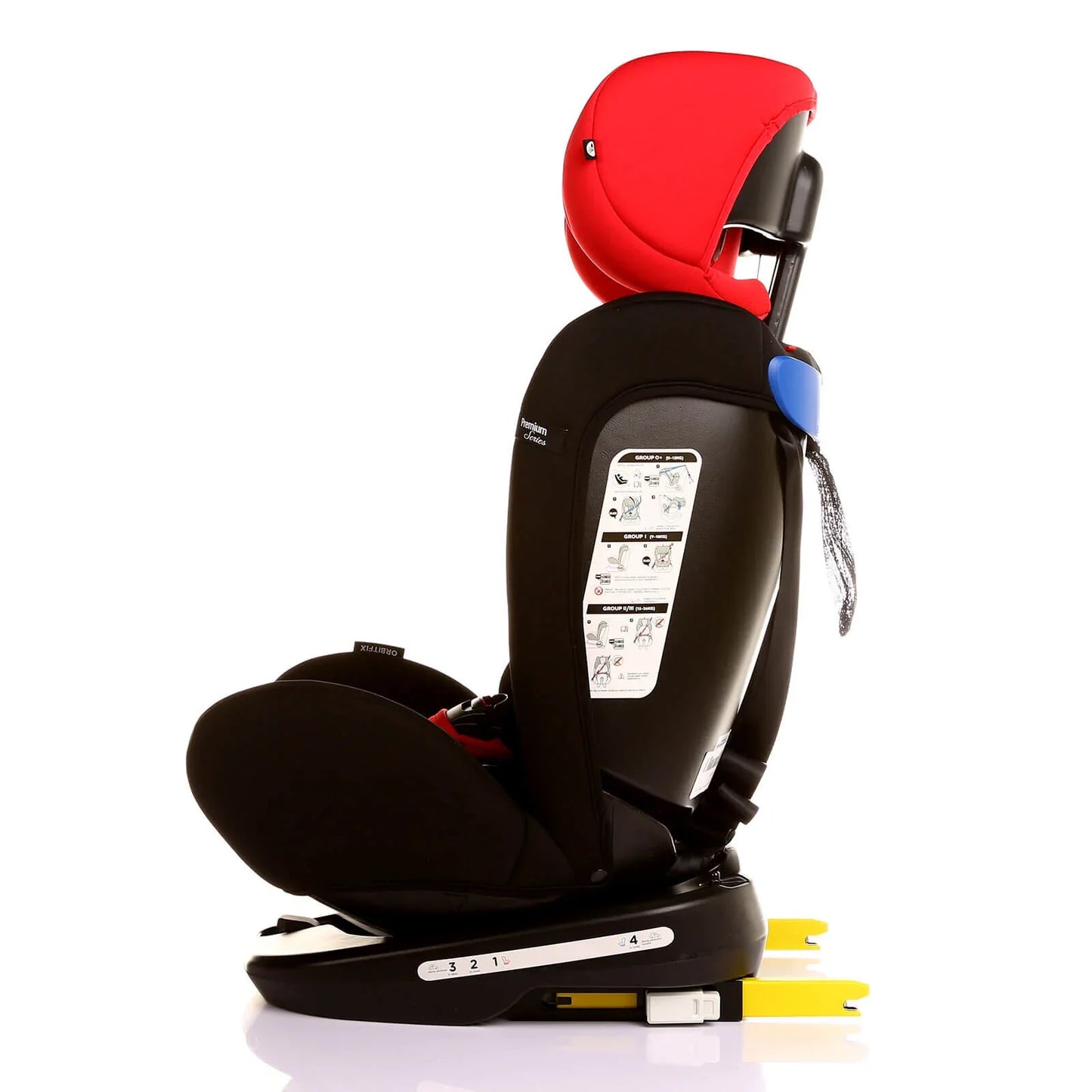 baby plus Orbitfix Group 0/1 Baby Car Seat - Black Red