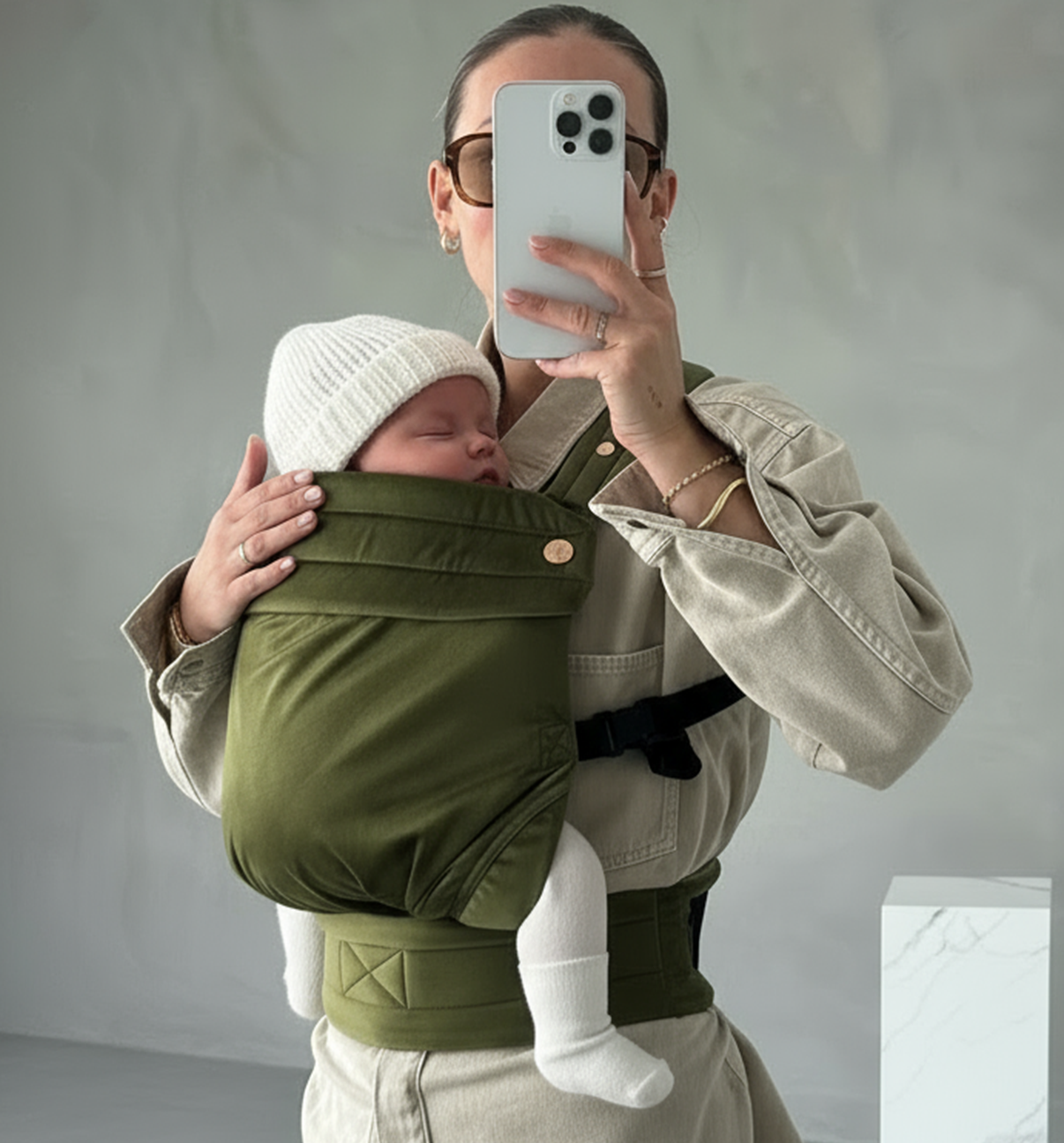 Velvet Baby Carrier - Cedar Green